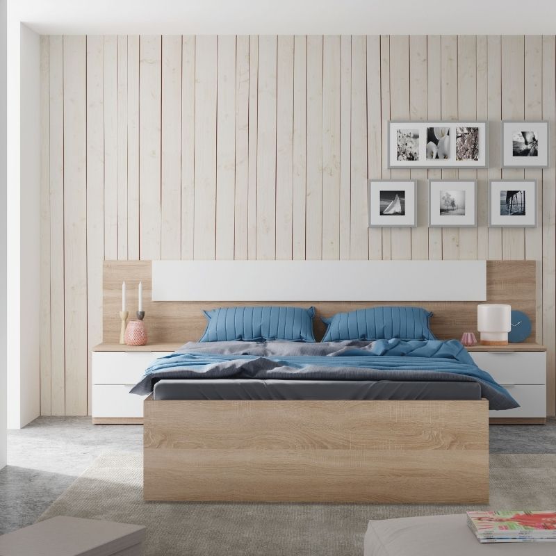 KENDRA Base de Cama para colchones de 150x190 con 4 cajones