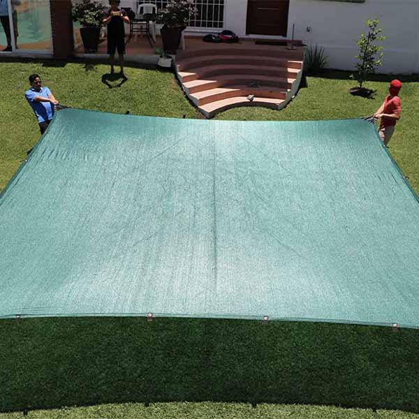 Malla Sombra 4x9 Metros 90% Sombra Confección Reforzada "Lista Para Colocar" Verde
