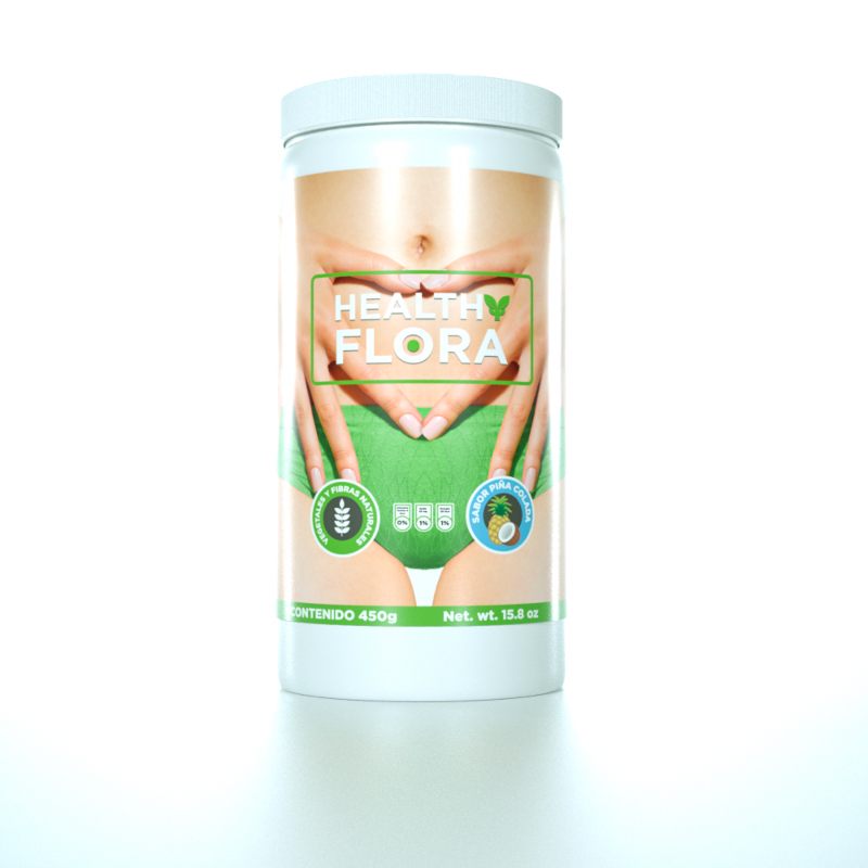 Fibra en Polvo Sabor Piña colada natural 450gr salvado Trigo