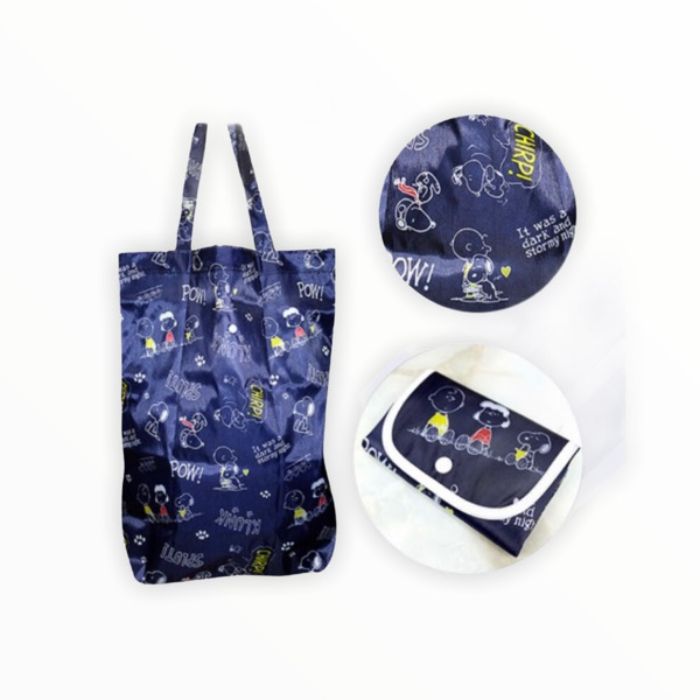 Bolsa Ecológica Plegable Snoopy - AZUL