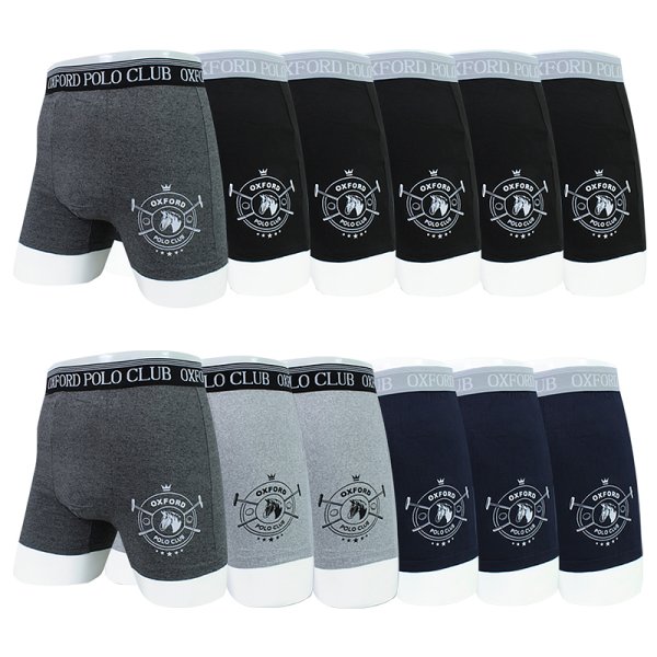 Set 12 Pcs Boxer Caballero Oxford Polo Club Original Opn-008