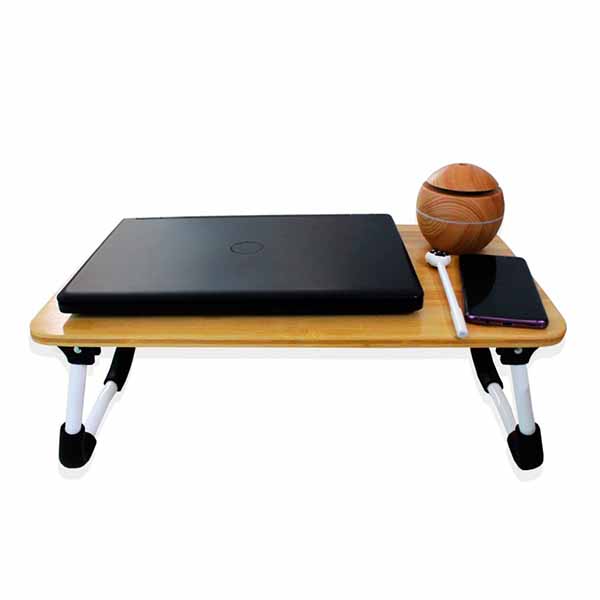 Mesa Soporte Para Laptop De Bambú Resistente Mesa Cama Mediana