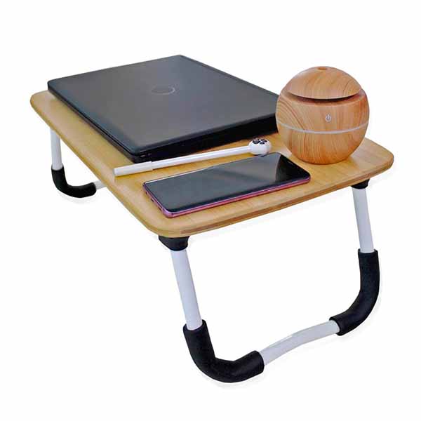 Mesa Soporte Para Laptop De Bambú Resistente Mesa Cama Mediana