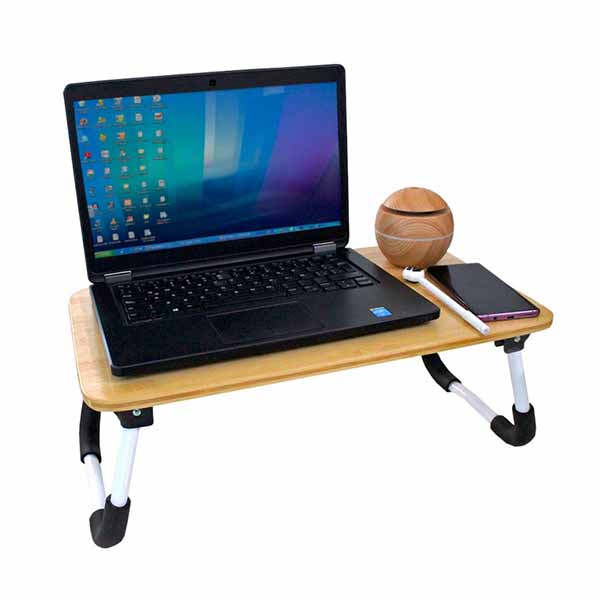 Mesa Soporte Para Laptop De Bambú Resistente Mesa Cama Mediana
