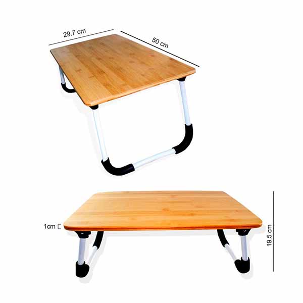Mesa Soporte Para Laptop De Bambú Resistente Mesa Cama Mediana