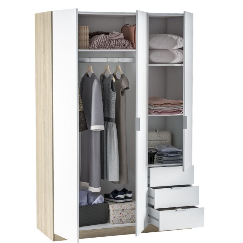 Armario 3 puertas + 3 cajones