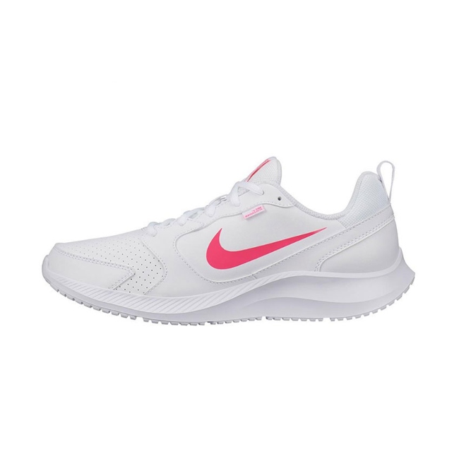 TENIS NIKE TODO BLANCO-ROSA PARA MUJER BQ3201-100