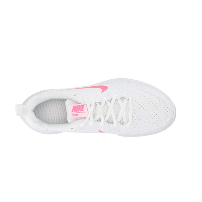 TENIS NIKE TODO BLANCO-ROSA PARA MUJER BQ3201-100