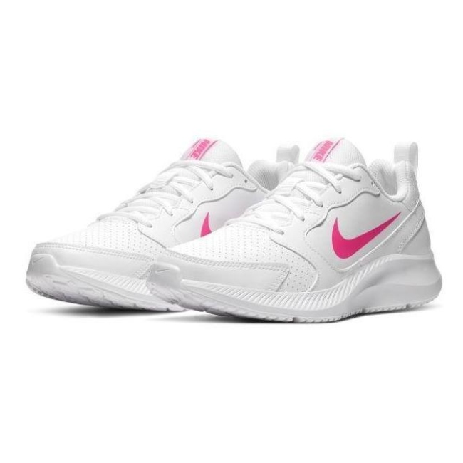TENIS NIKE TODO BLANCO-ROSA PARA MUJER BQ3201-100