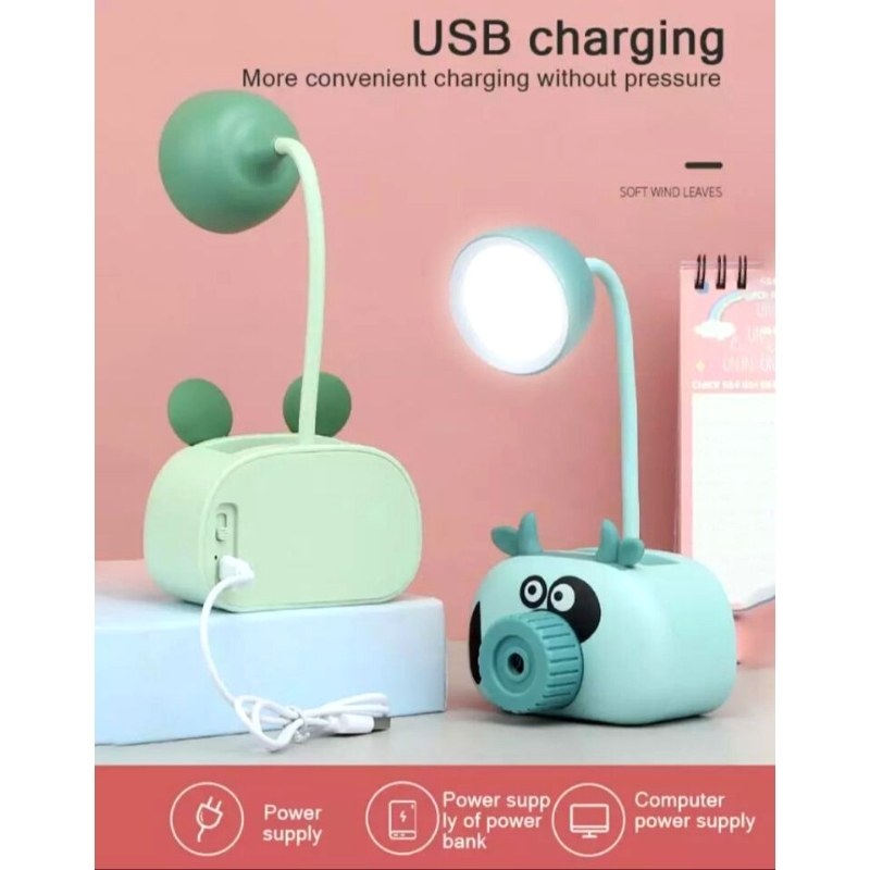 Mini Lámpara, porta lápices y sacapuntas, LBP, Animales