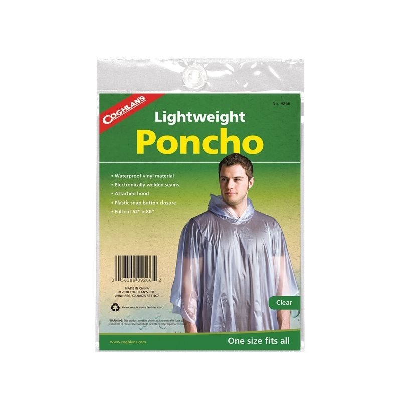 Poncho con capucha de vinil impermeable plateado Coghlan's 9269