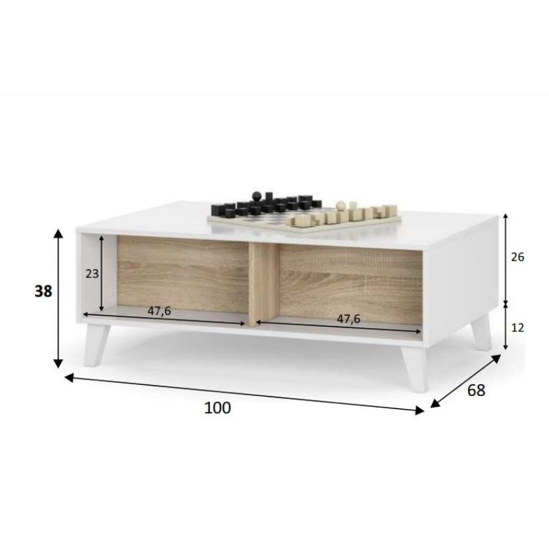ZAIKEN VDO Mesa centro elevable