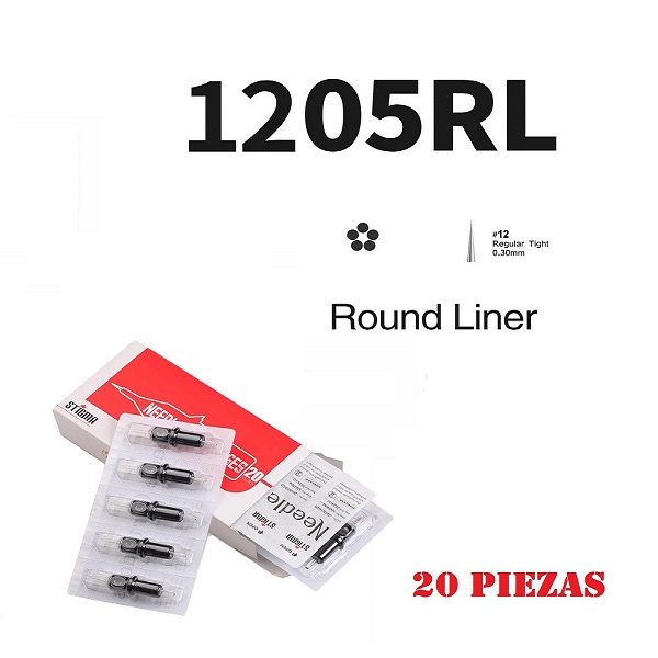 Cartuchos de membrana agujas para tatuar tattoo cartridge estéril aguja de tatuaje stigma 1205RL