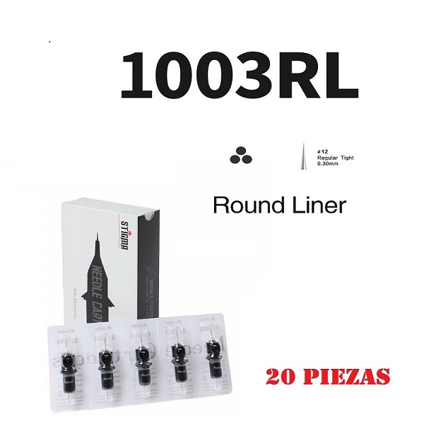 Cartuchos de membrana agujas para tatuar tattoo cartridge estéril aguja de tatuaje stigma 1003rl 