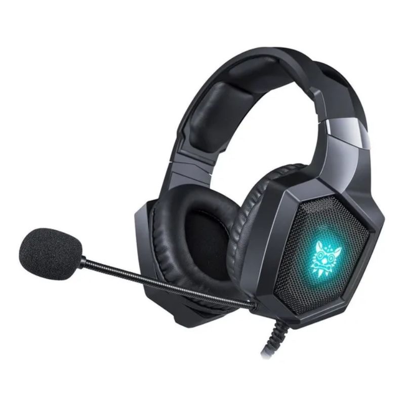 Audífonos Gamer Onikuma K8 Negro Con Luz Rgb Led
