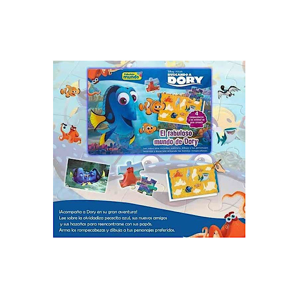 Fabuloso Mundo Buscando A Dory - Libro Con Rompecabezas