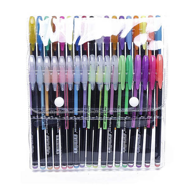 36 Plumas de Gel en Colores Surtidos Dibujo y Escritura Punto Mediano GelPens
