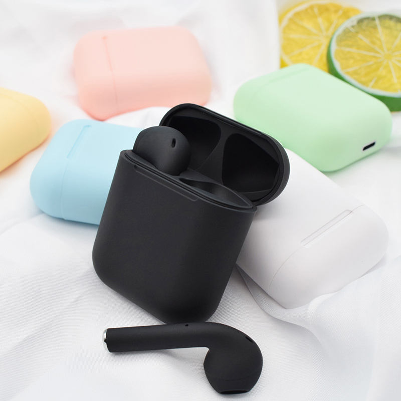 Audífonos In-ear Inalámbricos i12 Tws inPods 12 Macaron Blanco