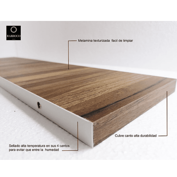 Repisa flotante BARROCO HOME minimalista juego de 3 medida 50x15