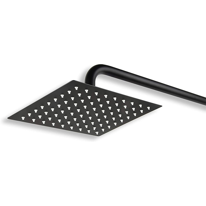 Regadera de 20 cm (8" pulgadas) Color Mate con Tubo de 40 cm de largo