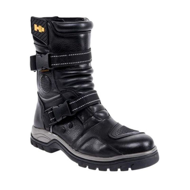 Bota Hiker Para Motociclista Hombre Hummer Color Negro 235