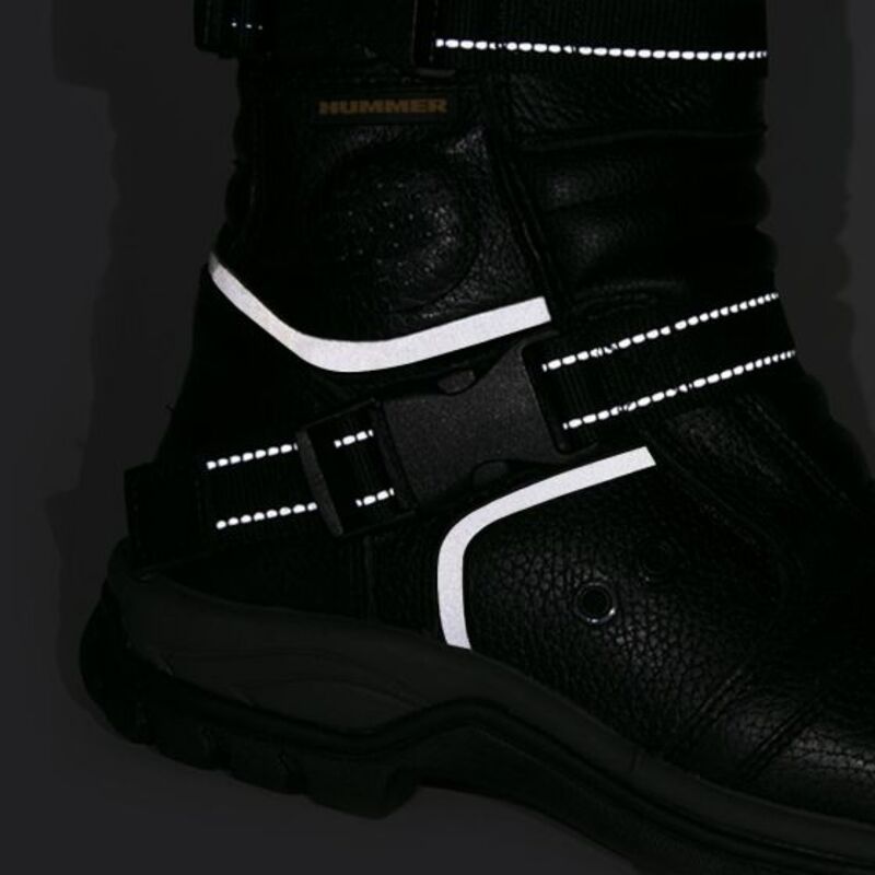 Bota Hiker Para Motociclista Hombre Hummer Color Negro 235