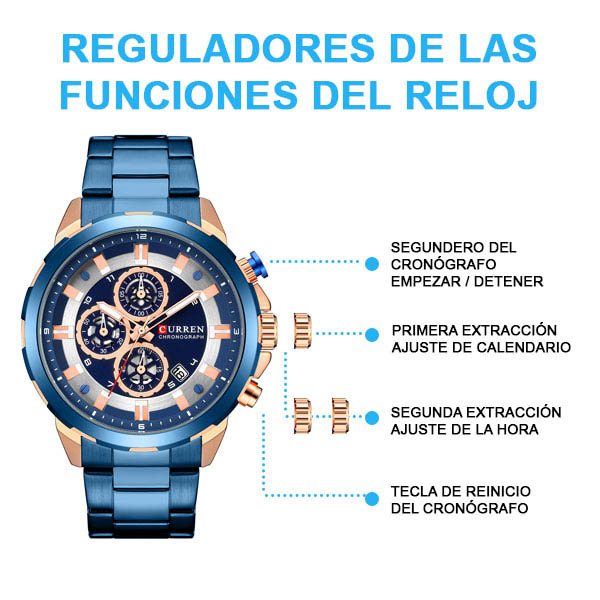 Reloj Curren Analogo Reler Azul