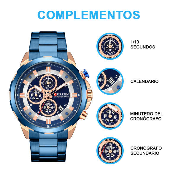 Reloj Curren Analogo Reler Azul