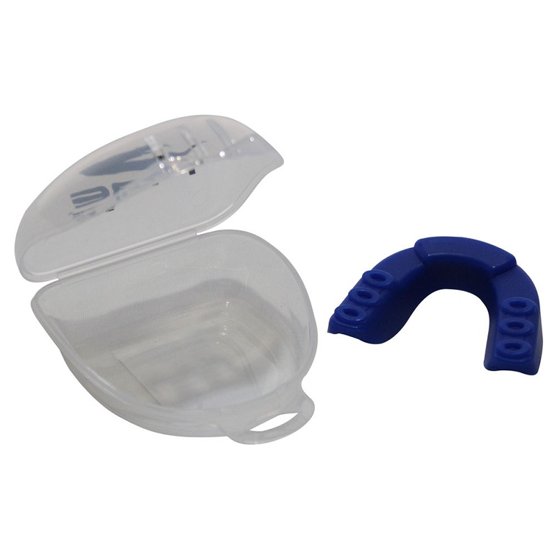 Protector Bucal Fire Sports® Moldeable Estuche Boxeo Box Azul
