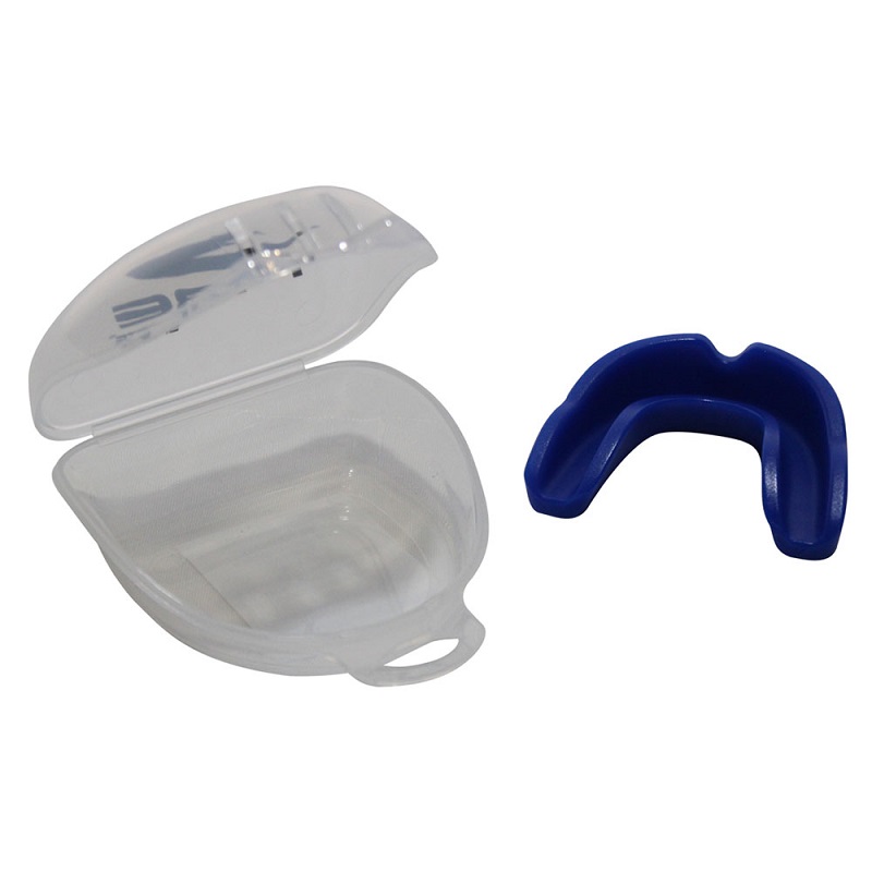 Protector Bucal Fire Sports® Moldeable Estuche Boxeo Box Azul