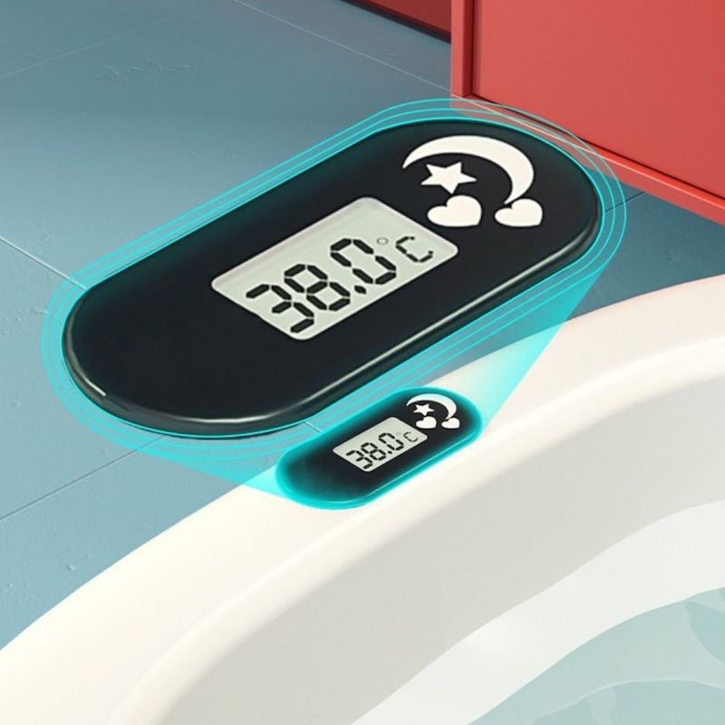 Tina adulto, plegable con termómetro, rodillo masageador y tapa color rosa.