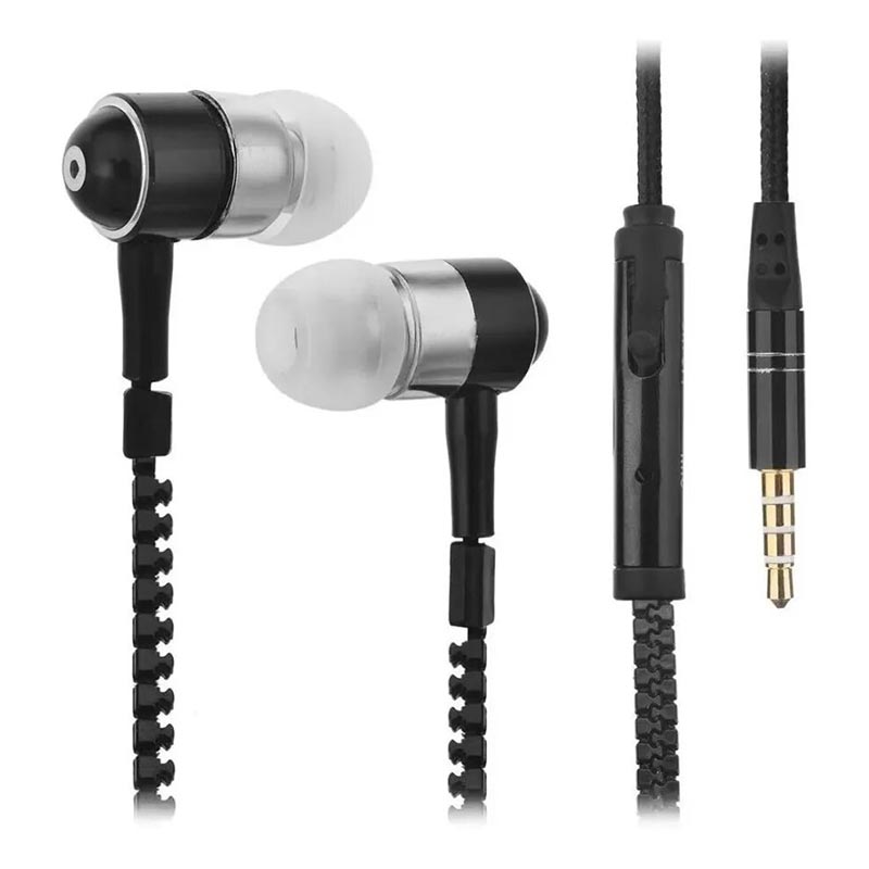 Manos Libres Auriculares Audífonos Cierre Zipper Alta Calidad