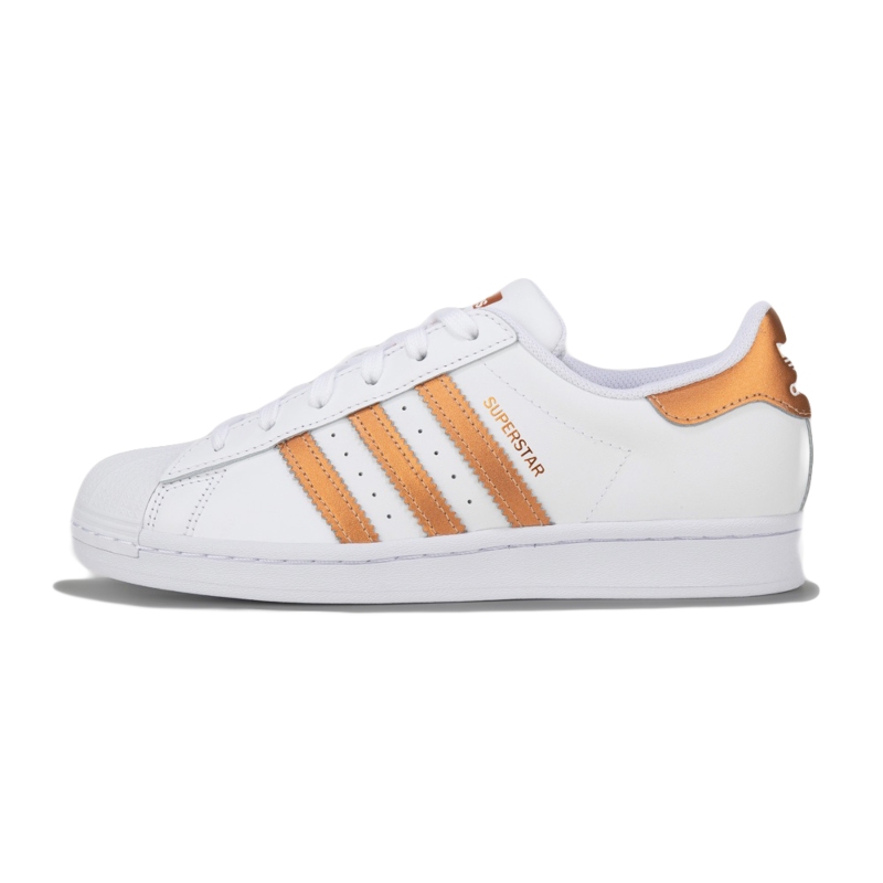 TENIS ORIGINAL ADIDAS SUPERSTAR BLANCO DORADO MUJER FX7484