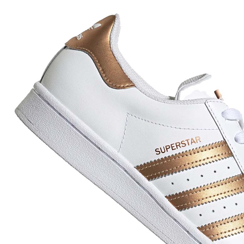 Tenis Adidas Originals Superstar - Blanco Dorado - Mujer Unisex