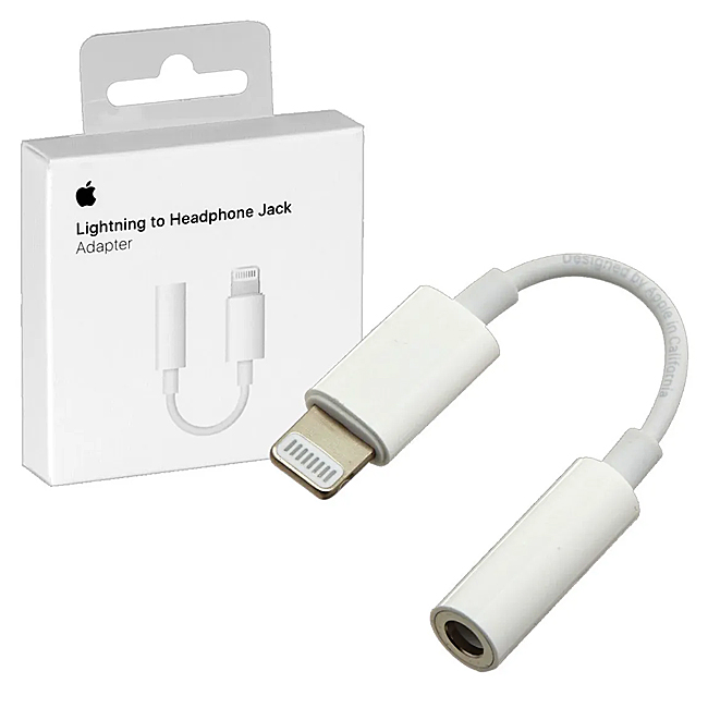 Adaptador de Lightning a jack 3.5 mm para Audífonos Apple Original