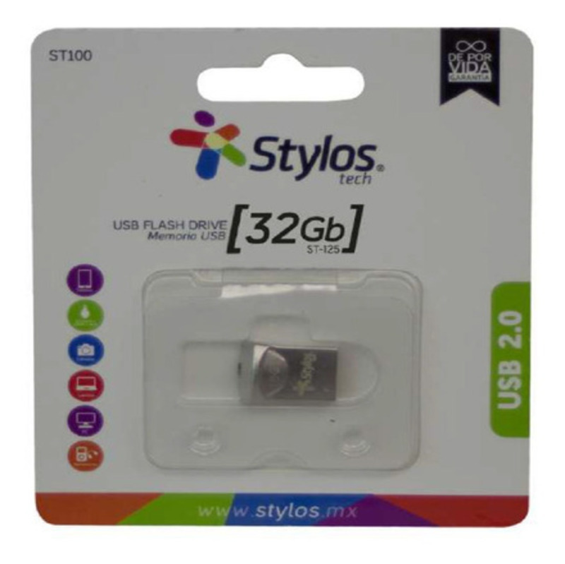 Stylos Memoria Usb 2.0 Metalica Mini Resistente Barata 32gb