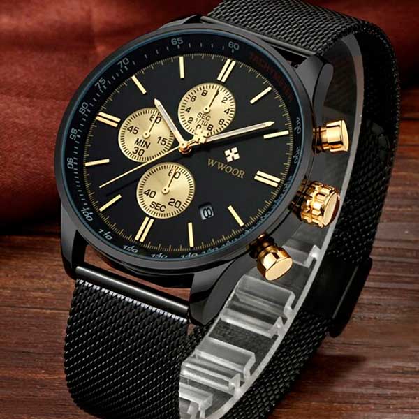 Reloj Sloan Negro/Dorado