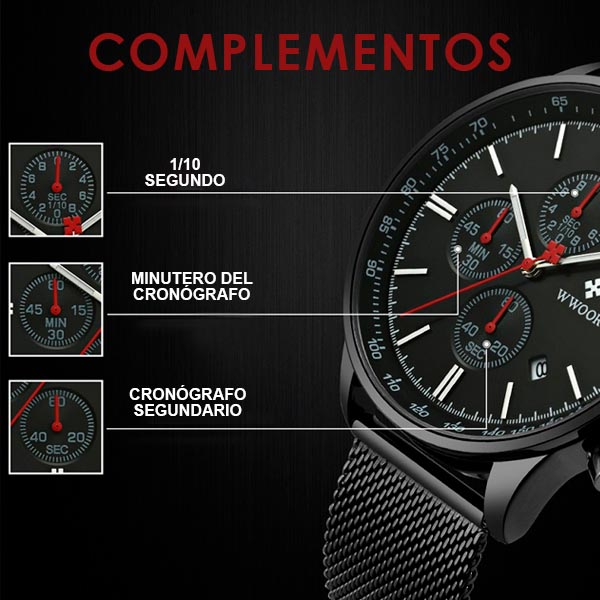 Reloj Sloan Negro/Dorado