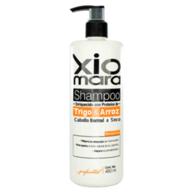 Shampoo Cabello Normal a Seco Trigo y Arroz Xiomara 450 ml 