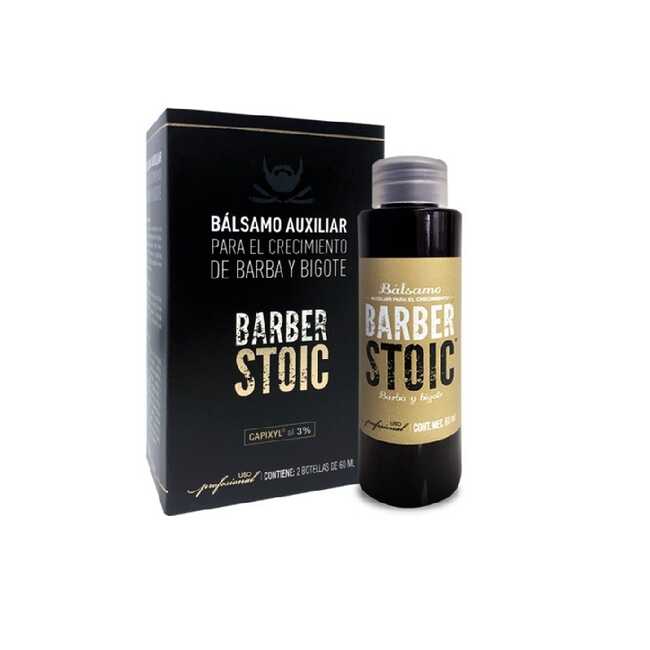 Barber Stoic Balsamo Auxiliar Para el Crecimiento de Barba 2 Botellas De 60 ml