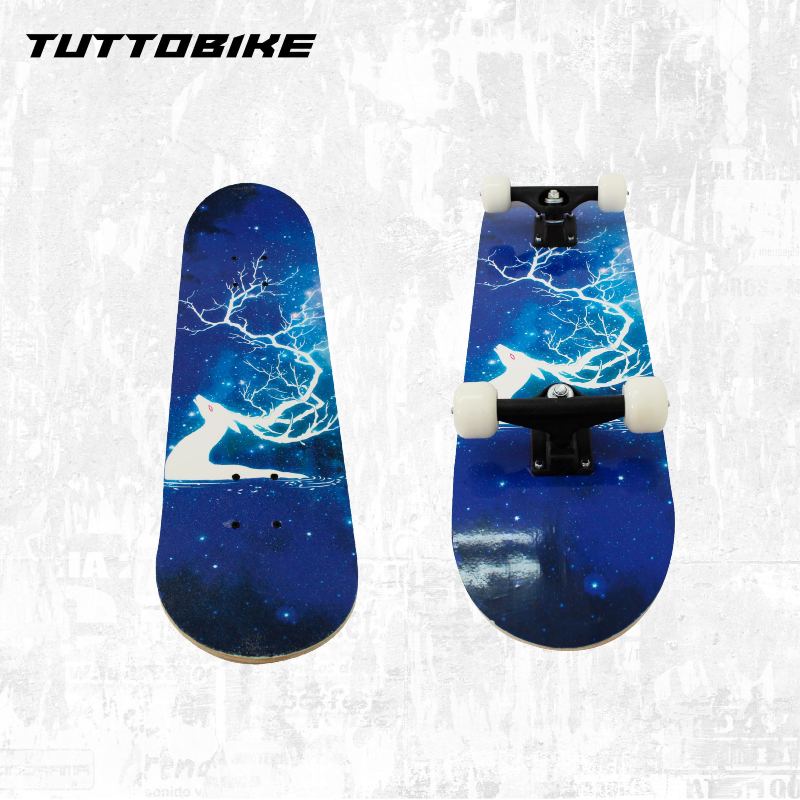 Patineta De Madera Con Ejes De Plástico Venado Azul