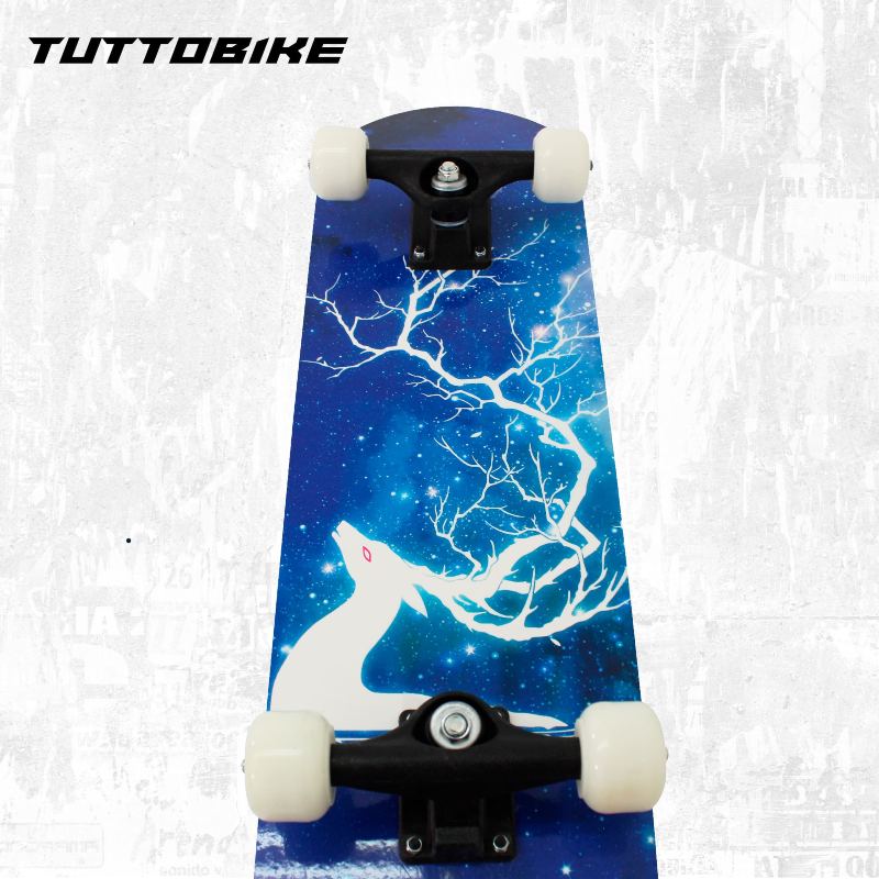 Patineta De Madera Con Ejes De Plástico Venado Azul