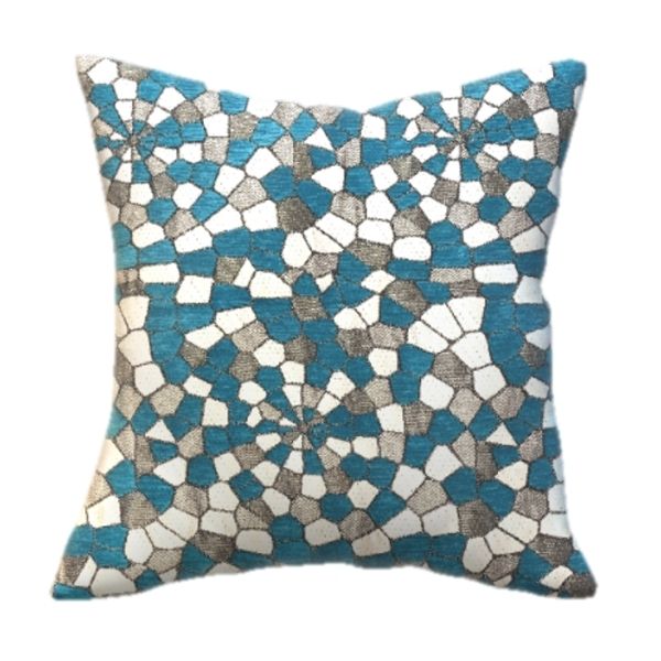 Set de 6 cojines decorativos coleccion Azul Aqua Pedregal de 45x45 para Sala, Sofá, Recamara, Cama, Suaves y Esponjosos