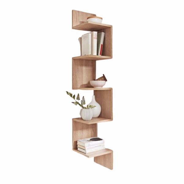 Esquinero Flotante de 5 niveles en MDF Resistente - Kronos Muebles y Decoración