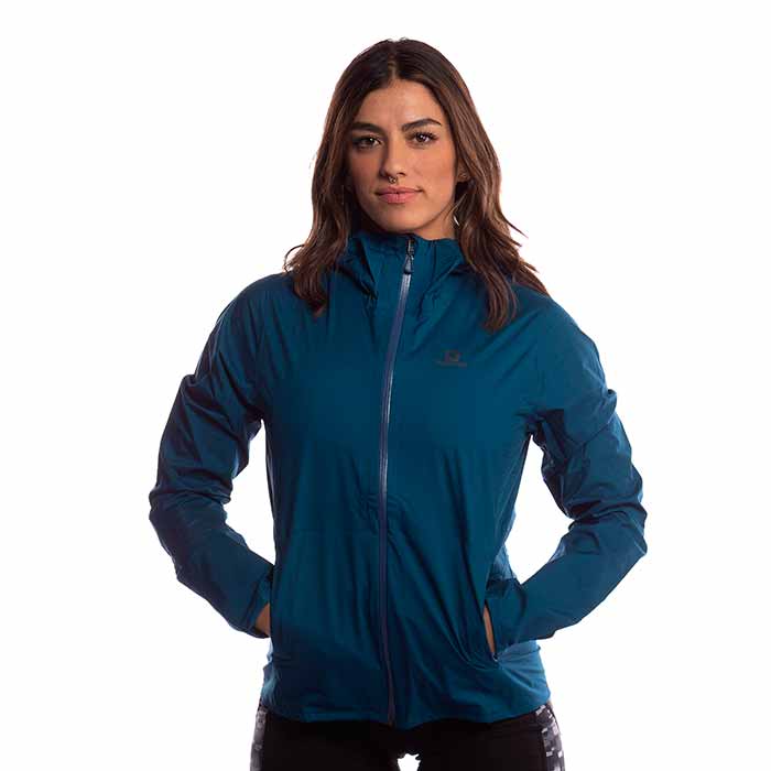 Chamarra Salomon Mujer Lightning Waterproof Poseidon Amarilla LC1116800