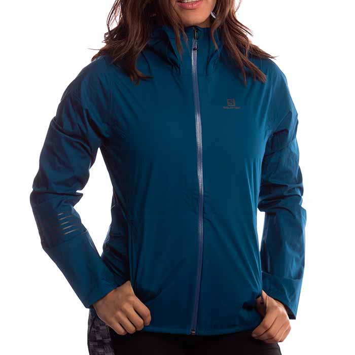 Chamarra Salomon Mujer Lightning Waterproof Poseidon Amarilla LC1116800