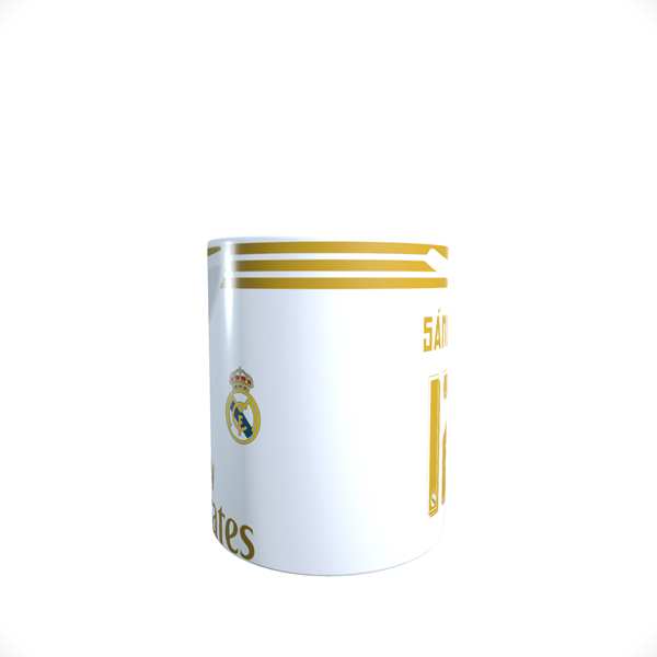 TAZA BLANCA CAMISETA  REAL MADRID