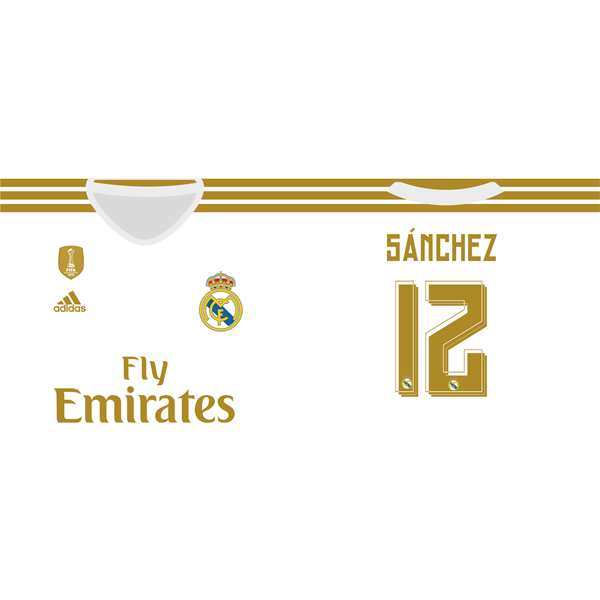 TAZA BLANCA CAMISETA  REAL MADRID