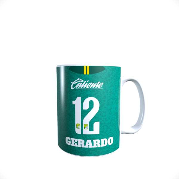 TAZA BLANCA CAMISETA  LEON