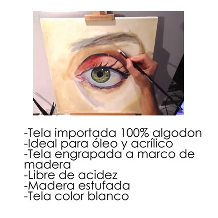 2pz Bastidor lienzo  35x45cm cuadro de madera con tela para pintar 